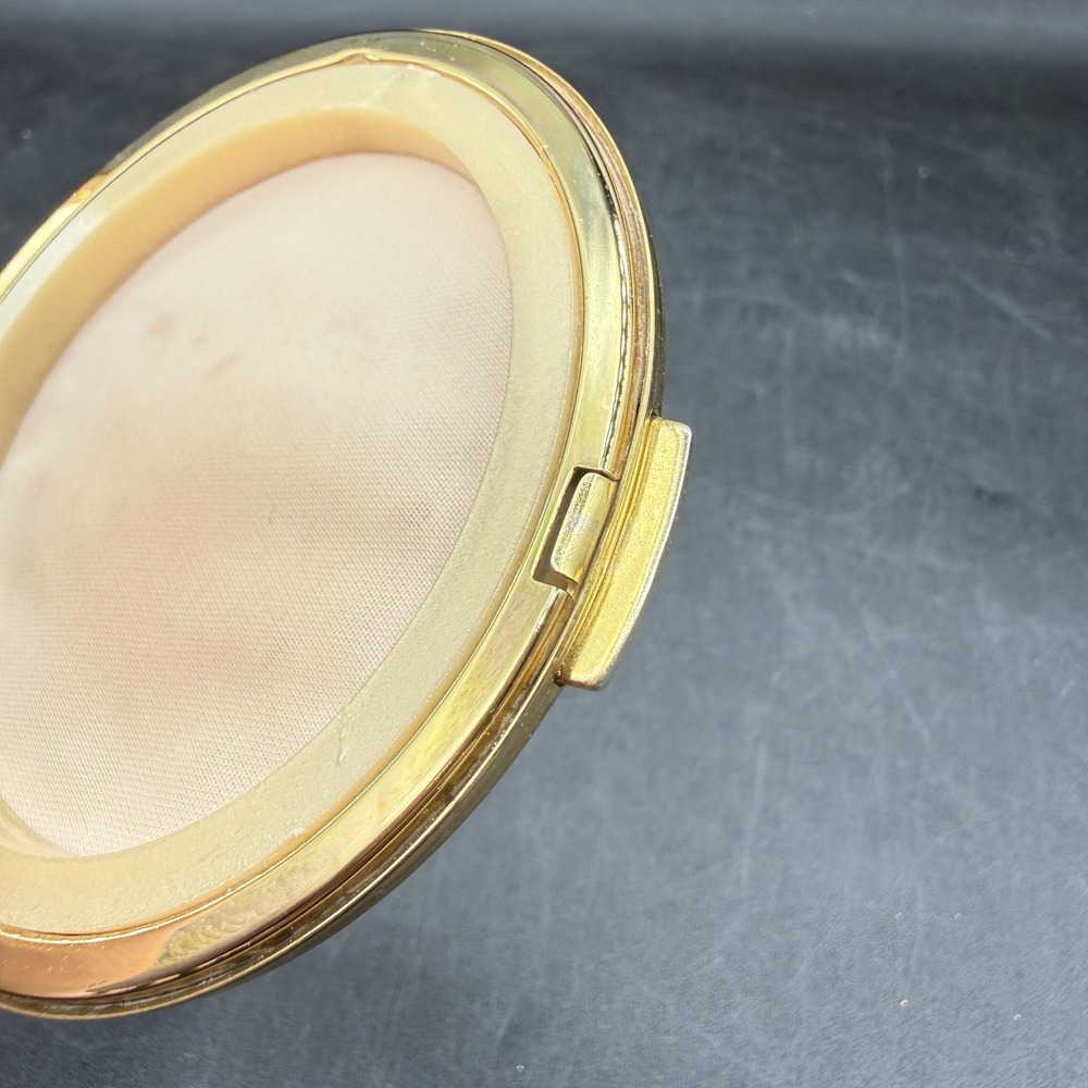 Vintage Stratton England Equestrian Horse Bit Powder Compact Mirror Round 3 In - Picture 9 of 14